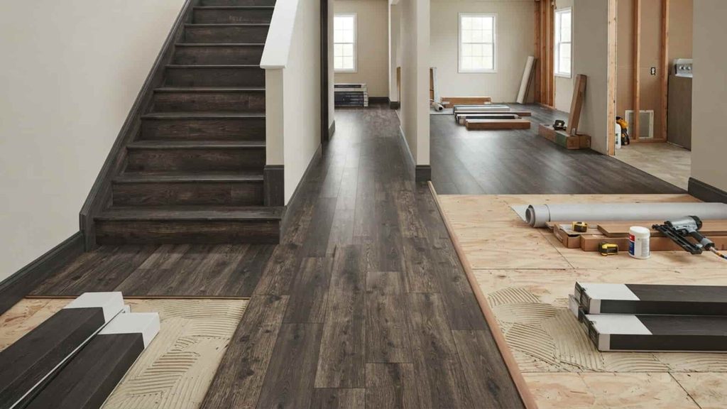 Flooring installation in a San Diego residence